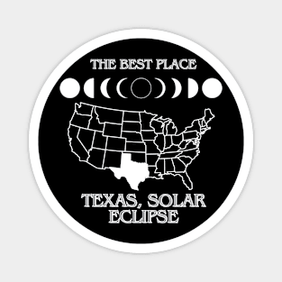 solar eclipse united states texas date and time- Complete solar eclipse souvenir Magnet